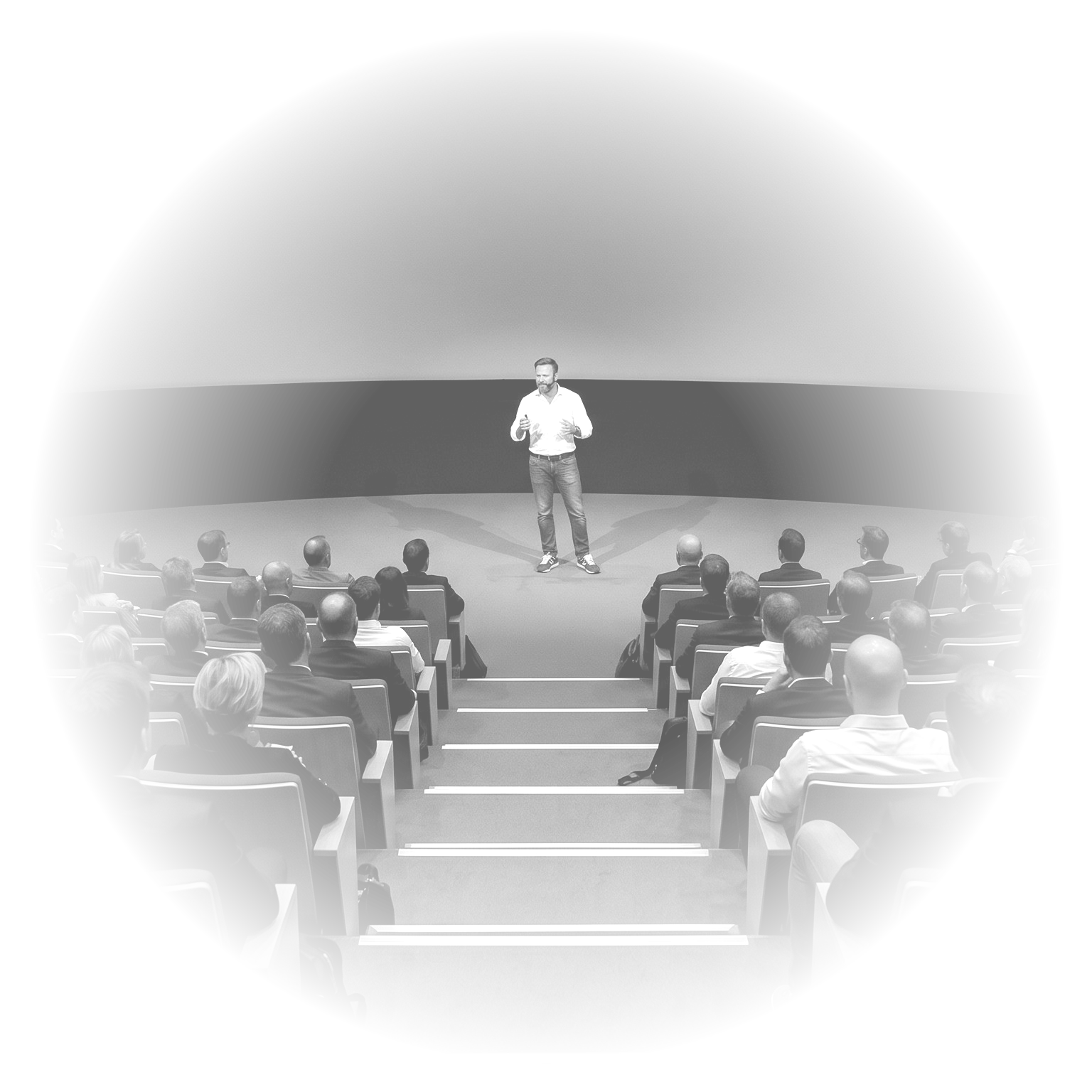 Davy Lheureux en conférence keynote devant une salle de dirigeants en entreprise